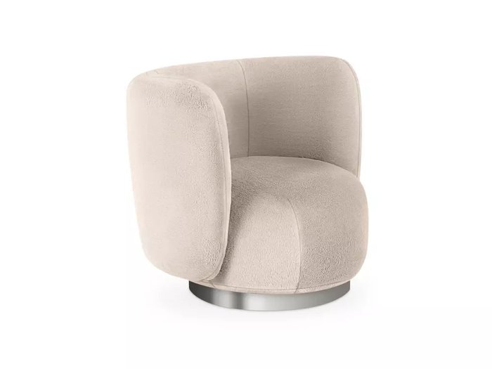 Кресло Lucca вращающееся бежевого цвета с основанием серого цвета