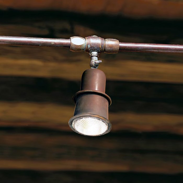 Подвесной светильник Aldo Bernardi CIVETTA из металла бронзового цвета - купить Накладные споты по цене 18590.0
