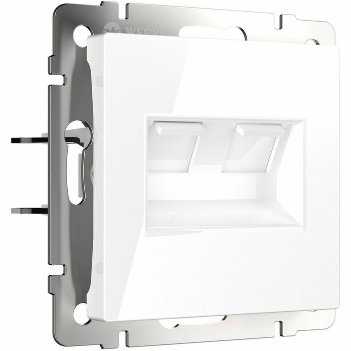 Розетка двойная Ethernet RJ-45 белая W1181101 Розетка двойная Ethernet RJ-45 белая W1181101