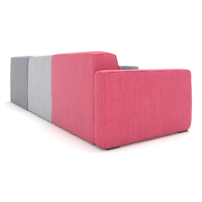 Модульный угловой диван Cubus MIX серо-розового цвета  - лучшие Угловые диваны в INMYROOM