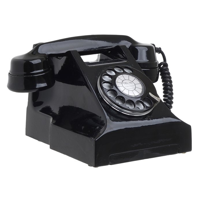 Декор настольный телефон черного цвета