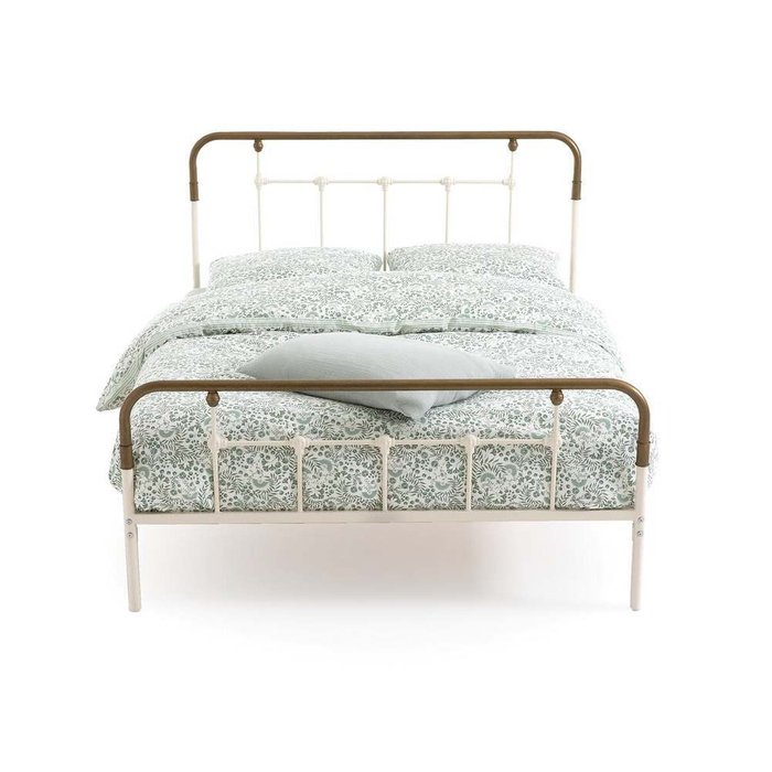 Кровать металлическая Asper 140х190 коричневого цвета - купить Кровати для спальни по цене 28555.0