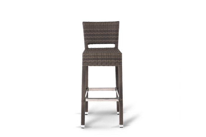 Барный стул Стреза из ротанга серо-коричневого цвета - купить Садовые стулья по цене 20690.0