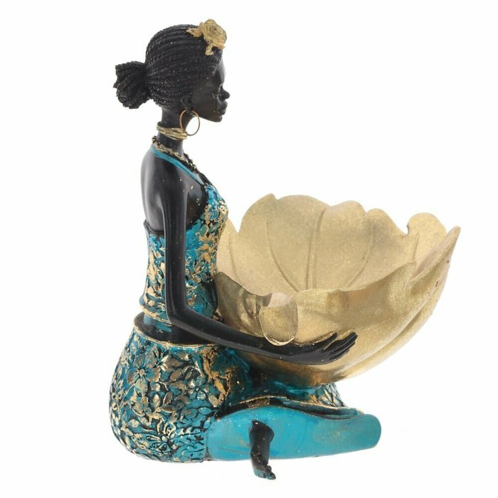 Фигура декоративная Африканка черно-синего цвета - лучшие Фигуры и статуэтки в INMYROOM