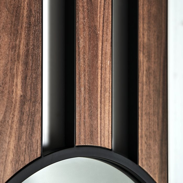 Настенное зеркало Bega коричнево-черного цвета - лучшие Настенные зеркала в INMYROOM