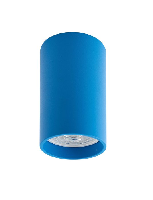 Точечный накладной светильник синего цвета