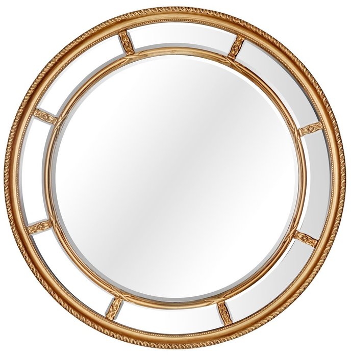 Большое круглое Настенное зеркало Prestige Gold  