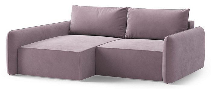 Угловой диван-кровать Софт лилового цвета левый Угловой диван-кровать Софт лилового цвета левый