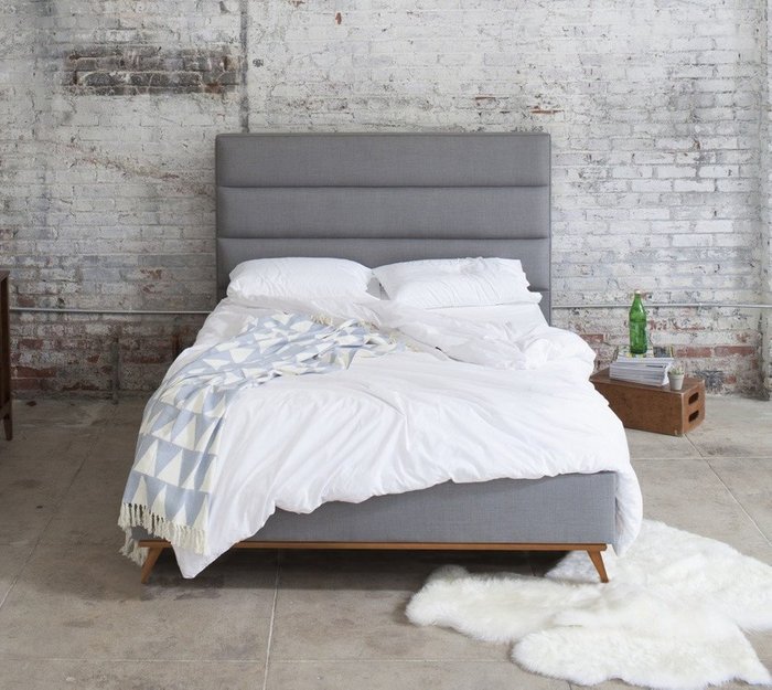 Кровать Cooper Charcoal серого цвета 160х200 - купить Кровати для спальни по цене 76000.0