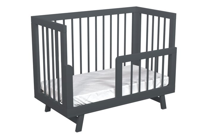 Кроватка для новорожденного Lilla Aria 60х120 темно-серого цвета - лучшие Колыбели в INMYROOM