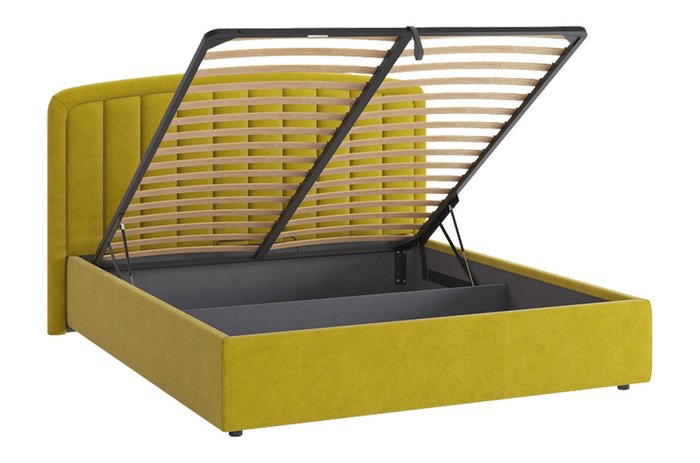 Кровать Сиена 2 160х200 желто-зеленого цвета с подъемным механизмом - лучшие Кровати для спальни в INMYROOM