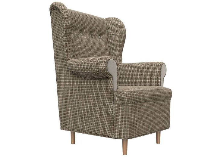 Кресло Торин коричнево-бежевого цвета - лучшие Интерьерные кресла в INMYROOM