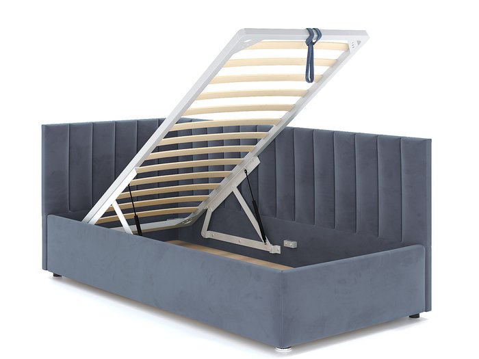 Кровать Negga Mellisa 90х200 серого цвета с подъемным механизмом левая - лучшие Кровати для спальни в INMYROOM