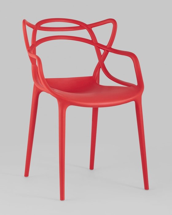 Стул с подлокотниками красного цвета - купить Обеденные стулья по цене 4490.0