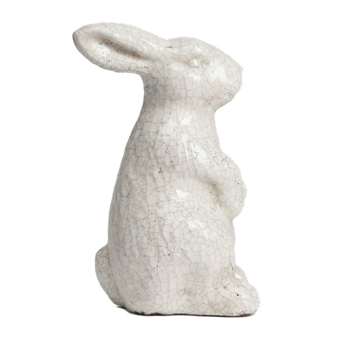 Бежевая декоративная керамическая статуэтка Rabbit - лучшие Фигуры и статуэтки в INMYROOM