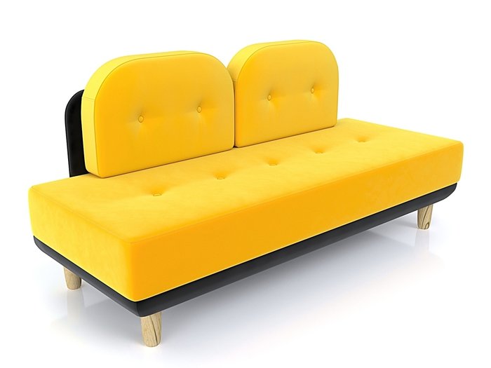 Диван Торли желтого цвета - лучшие Прямые диваны в INMYROOM