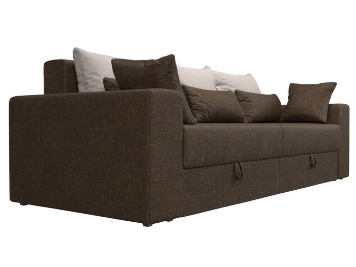 Прямой диван-кровать Мэдисон коричнево-бежевого цвета - лучшие Прямые диваны в INMYROOM
