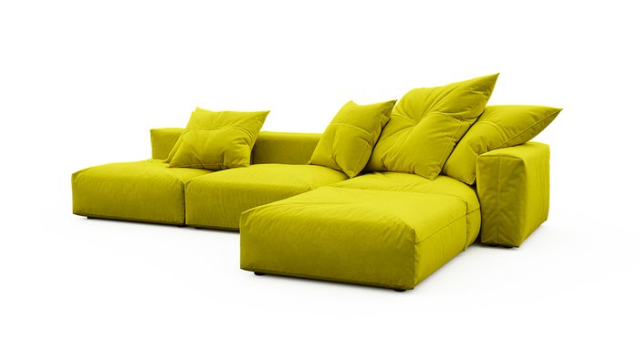 Угловой диван Фиджи желтого цвета - купить Угловые диваны по цене 95300.0