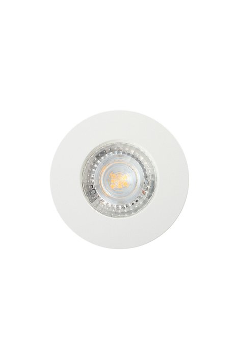 Точечный встраиваемый светильник из металла белого цвета
