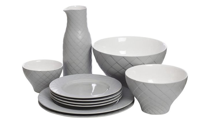 Набор керамической посуды из десяти предметов 