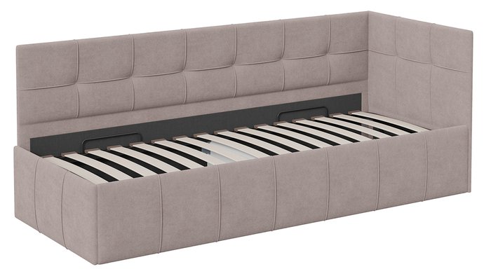 Кровать Грей 80х200 серо-бежевого цвета с подъемным механизмом - купить Кровати для спальни по цене 1.0