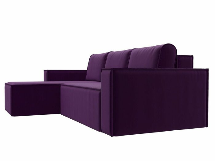 Угловой диван-кровать Куба фиолетового цвета левый угол - лучшие Угловые диваны в INMYROOM