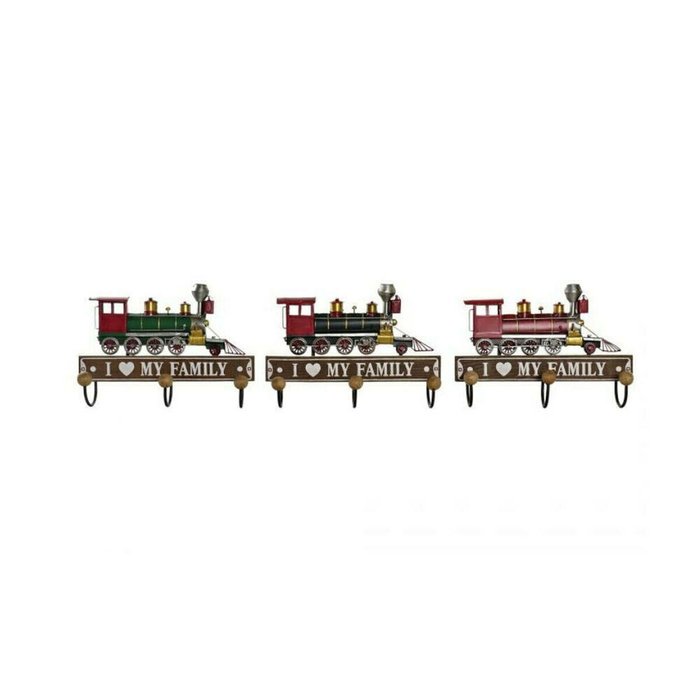 Настенная вешалка 29 x 8 x 20 cm Металл Vintage Деревянный MDF (3 Предметы)