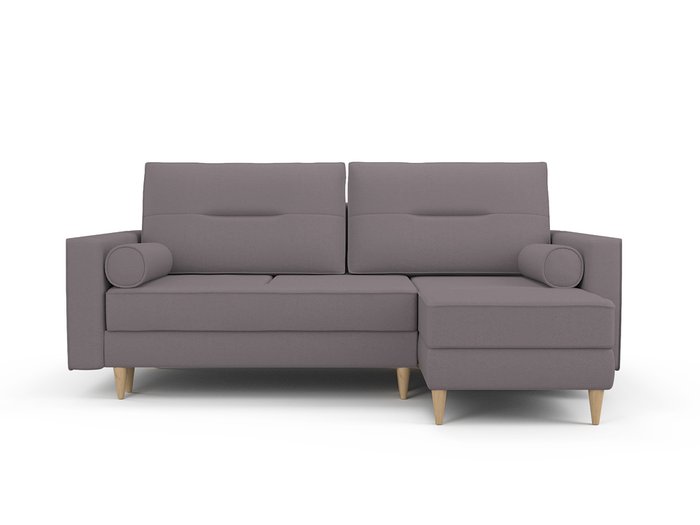Угловой диван-кровать Вестор серо-бежевого цвета
