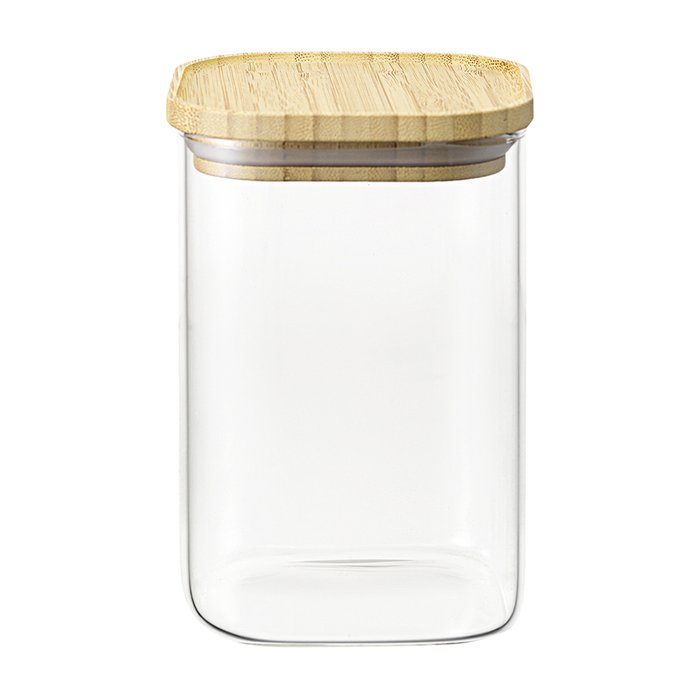 Банка для хранения квадратная Glass Bamboo 1.1 л