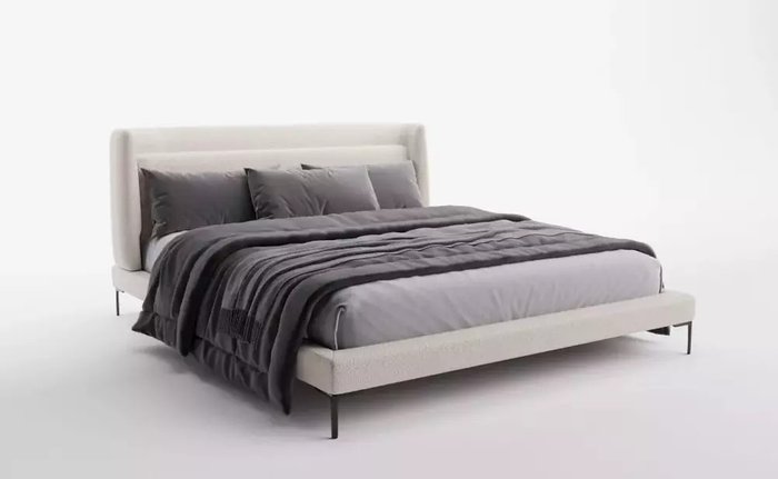 Кровать Blanche 180х200 белого цвета без подъемного механизма