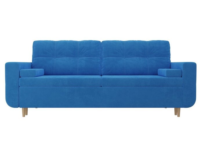 Прямой диван-кровать Кэдмон голубого цвета - купить Прямые диваны по цене 42990.0