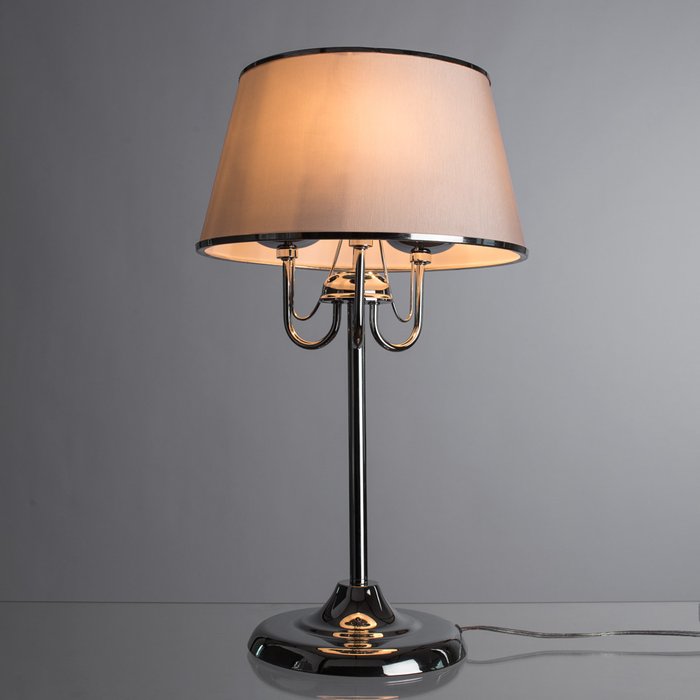 Настольная лампа Arte Lamp Dante с серым абажуром  - купить Настольные лампы по цене 5000.0
