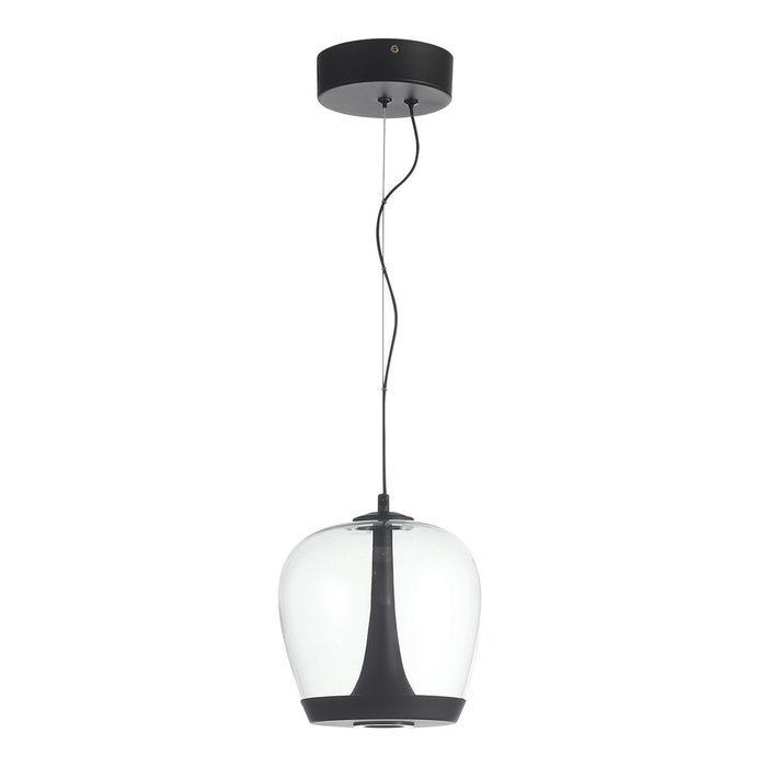 Светильник подвесной ST-Luce Черный/Прозрачный, Черный LED 1*17W 3000K RIPPLE - купить Подвесные светильники по цене 16550.0