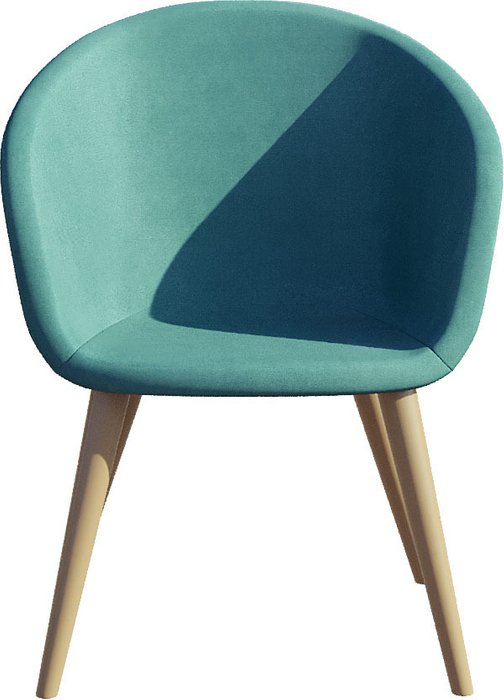 Стул Ракушка голубого цвета - лучшие Обеденные стулья в INMYROOM