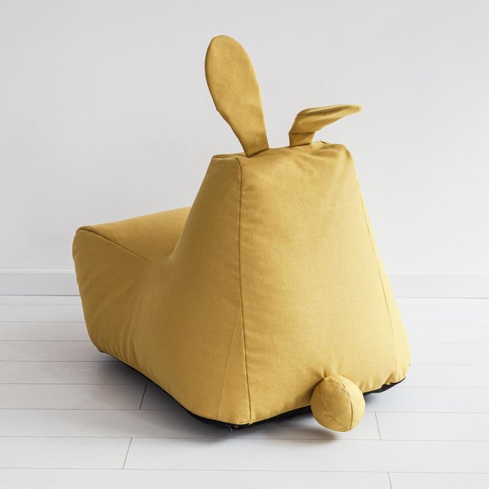Кресло детское заяц-большой желтого цвета - купить Бескаркасная мебель по цене 15700.0