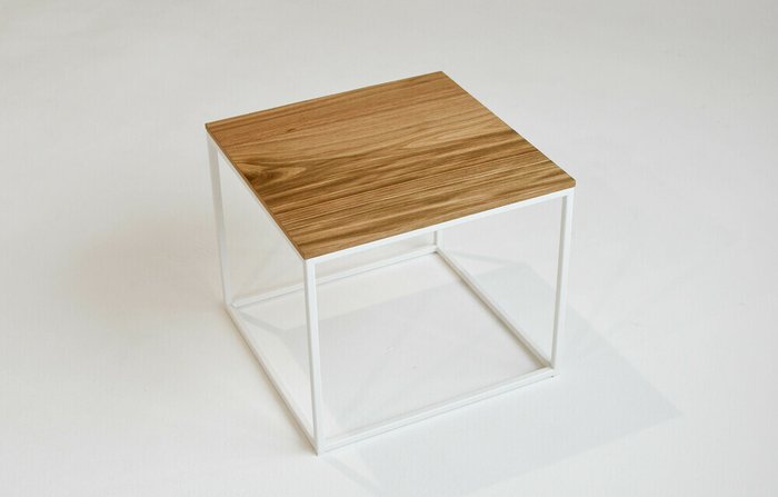 Кофейный стол Cube бежево-белого цвета
