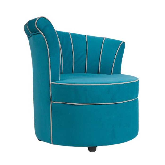 Кресло Shell из велюра цвета морской волны - купить Интерьерные кресла по цене 43165.0