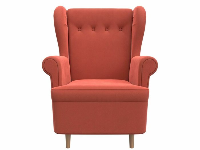 Кресло Торин кораллового цвета - купить Интерьерные кресла по цене 24999.0