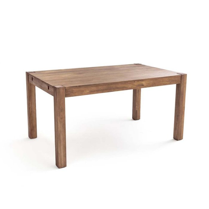 Стол обеденный с удлинениями Lunja коричневого цвета - купить Обеденные столы по цене 42937.0