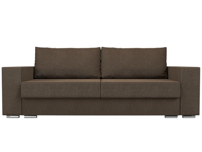 Прямой диван-кровать Исланд коричневого цвета - купить Прямые диваны по цене 50999.0