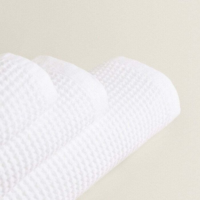 Хлопковое банное полотенце вафельной вязки