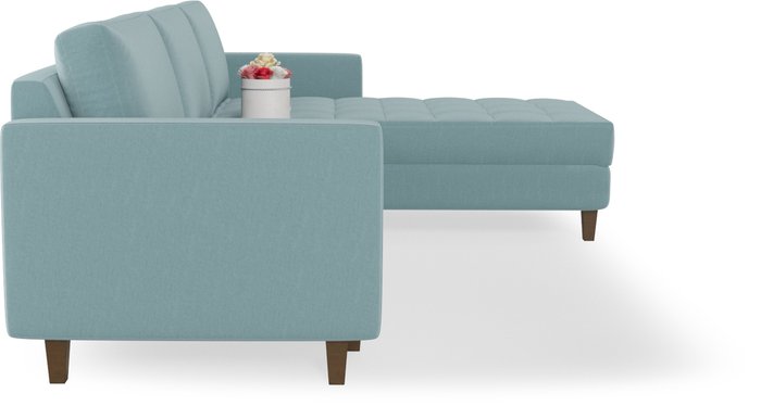 Угловой диван-кровать Geradine голубого цвета - лучшие Угловые диваны в INMYROOM
