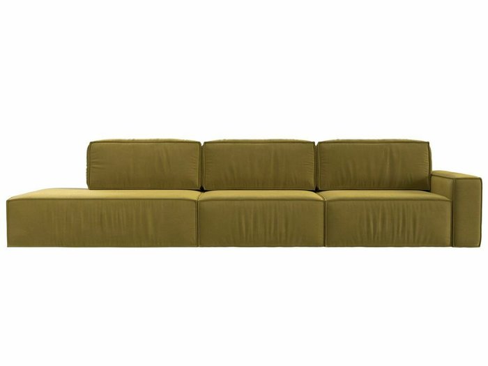Диван-кровать Прага Модерн Лонг желтого цвета подлокотник справа - купить Прямые диваны по цене 97999.0