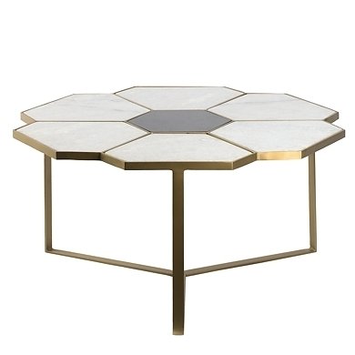 Журнальный столик Lotus Marble с мраморной столешницей