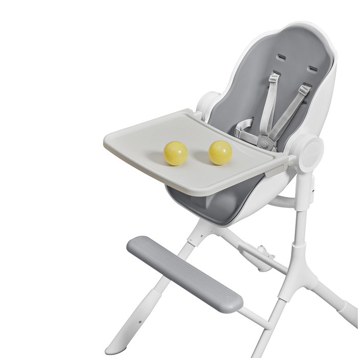Стульчик для кормления Cocoon Oribel Z бело-серого цвета   - лучшие Детские стулья в INMYROOM