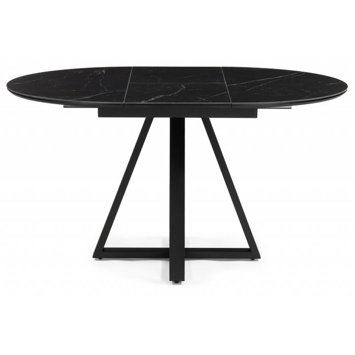 Раздвижной обеденный стол Нельсон черного цвета - лучшие Обеденные столы в INMYROOM