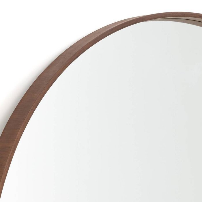 Зеркало настенное из орехового дерева Alaria коричневого цвета - лучшие Настенные зеркала в INMYROOM