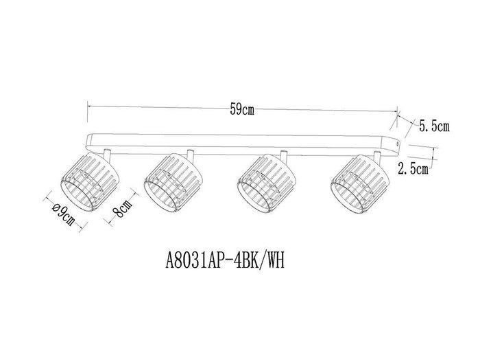 Спот Arte Lamp ATRIA A8031PL-4WH - купить Накладные споты по цене 4890.0 Спот Arte Lamp ATRIA A8031PL-4WH - купить Накладные споты по цене 4890.0