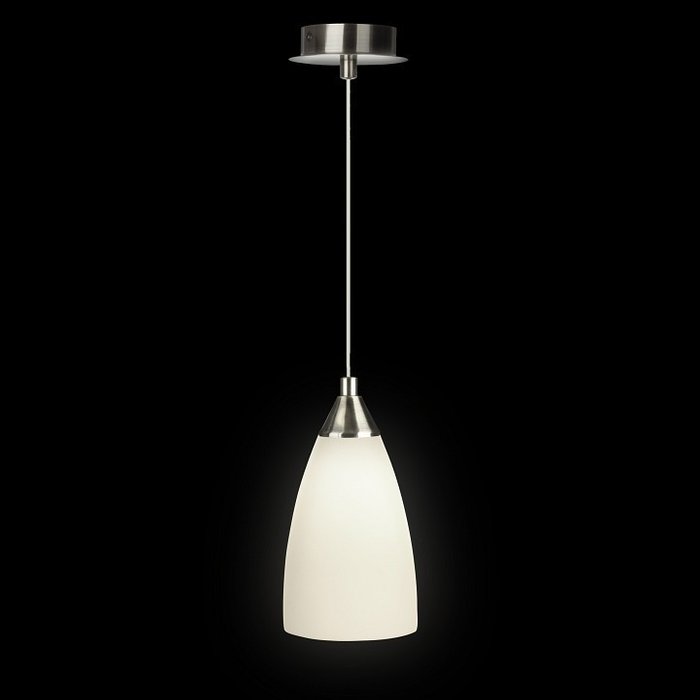 Подвесной светильник из металла и белого стекла - купить Подвесные светильники по цене 885.0