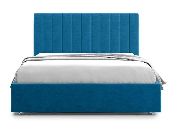 Кровать Premium Mellisa 160х200 синего цвета с подъемным механизмом - купить Кровати для спальни по цене 77200.0
